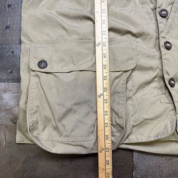 LL Bean Mens Size XL Vintage Vest Orange Khaki Freeport Marine Fishing Pockets - Picture 5 of 7